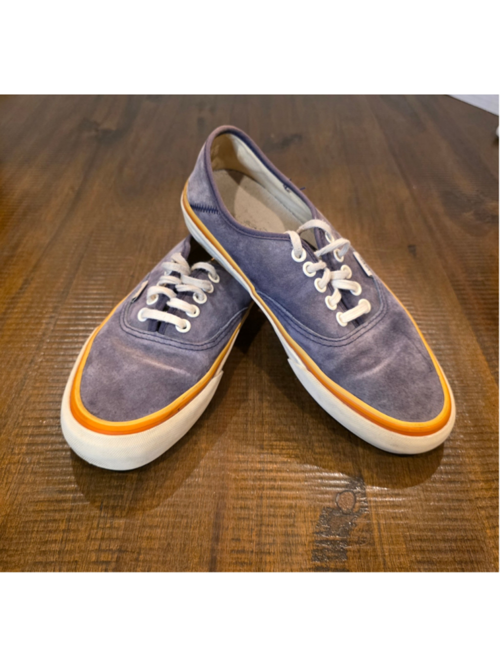 Vans Authentic SF ‘Retro Rainbow’ Blue Suede Sneakers - Unisex W sz 8 M sz 6.5